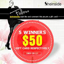 Follow Sheinside Repin Like And Comment This Pin 5 Winners Will Win A 50 Gift Card Respectively Ends On 2 7 Love To Shop Love Clothing Fashion