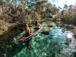 You'll see more fascinating sights than you would from a regular kayak. Rock Springs Guided Clear Kayak Tour Tripshock