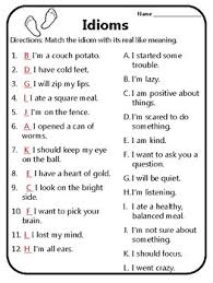 Idioms Worksheet Meaning Of Idioms Idioms Practice What Idioms Mean Idiom 2 Idioms And Phrases English Vocabulary Words Learn English Words