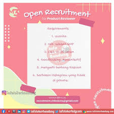 • info lowongan kerja terbaru di lowongan kerja bandung 2021 ! Lowongan Kerja Product Reviewer Chikoisme Bandung April 2021 Info Loker Bandung 2021