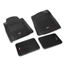 Floor Liner Set 4 Piece Black 2005 2011 Toyota Tacoma Products Rugged Ridge Toyota Tacoma Floor Mats
