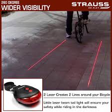 Following a near miss of her own, ms brooke came up with the idea of creating a light which also projected a laser image of a bicycle 5m (16ft) ahead to warn motorists that there was a cyclist in their. Strauss Bicycle Flash Tail Light With Laser Black Buy Online At Best Price In Uae Amazon Ae