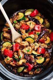 Skinny Slow Cooker Kung Pao Chicken The Recipe Critic Skinny Slow Cooker Healthy Slow Cooker Cooker Recipes