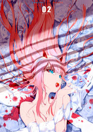 This time ziro is located in the sky, the animation is also created by sakura petals, but the main. Darling In The French Kiss Zero Two Wallpaper 1403x1984 Wallpaper Anime