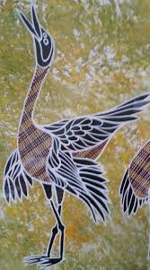 Native Australian Water Bird By Yelsel Purchased In Bellingen Nsw Australia 2002 Aboriginal Art Animals Australian Art Bird Art