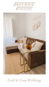Ikea Hack Vittsjo Gold Cane Webbing Ikea Hack Gold Bedside Table Ikea Ikea Hack Vittsjo