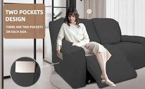 After reading the reviews and reading that this cover seemed to be. Amazon Com Easy Going 6 Pieces Recliner Loveseat Stretch Sofa Slipcover Sofa Cover Furniture Protector Couch Soft With Elastic Bottom Kids Spandex Jacquard Fabric Small Checks Dark Gray Kitchen Dining