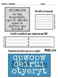 Los ejercicios están organizados por mes y en con estos ejercicios, podemos trabajar aspectos que se han afectado debido a diferentes patologías o deterioro cognitivo asociado a la edad. Unidad De Memoria Entrenamiento Cerebral Fichas De Estimulacion Cognitiva 3 De Febrer Estimulacion Cognitiva Ejercicios De Estimulacion Cognitiva Estimulacion