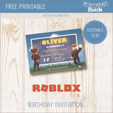 Roblox backdrop digital not an instant download and not editable. Free Printable Roblox Birthday Invitations Birthday Buzzin