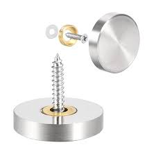Package include:10 x decorative caps,10 x screws,10 x washers. Mirror Screws Decorative Caps Cover Nails Brushed Stainless Steel 25mm 4pcs Walmart Canada