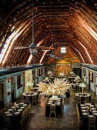 Overlook Barn Reception Layout For 175 Inspired By The Great Gatsby With Orchids And Pampas Grass Barn Reception Reception Layout Upscale Weddings