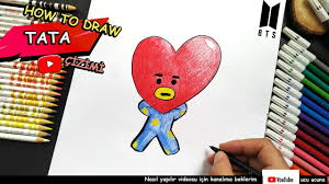 Kawaii tata is bts member v's persona who seeks to become the universtar. How To Draw Tata Bt21 Bts Youtube