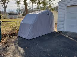 The Bike Shield Is An Easy And Self Enclosing Motorcycle Storage Shelter Garage Cover Unit Keeping Your Motorcycle Storage Motorcycle Cover Shelter Tent