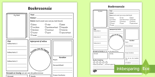 Boekresensie Aktiwiteit Teacher Made