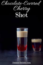 This Chocolate Covered Cherry Shot Tastes Like The The Famous Candy It Is One Of The Tastiest Chocolate Covered Cherries Drinks Alcohol Recipes Liquor Drinks