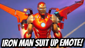 Aquí podemos ver a iron man en el evento de thanos en el fortnite jaja :d música: New Iron Man Tier 100 Suit Up Emote Gameplay Fortnite Iron Man Skin Challenges Youtube