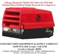 chicago pneumatic cps 110 110 cfm diesel powered air