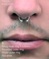 Mid No Piercing Ball Barbell Septum Nose Piercing Etsy Septum Nose Piercing Septum Nose Hoop Nose Piercing