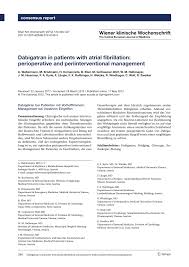 Load more similar pdf files. Pdf Dabigatran In Patients With Atrial Fibrillation Perioperative And Periinterventional Management