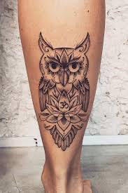 This beautiful owl tattoo design looks like the animal of the night because of the amazing colors that have been used here. 43 Cool Owl Tattoo Ideas For Women Stayglam