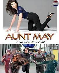 Hey Everyone Aunt May Is Home Alone Follow Nerdz Me For More 2 Dcmarvel Fandom Nightfury Artwork T Avengers Funny Marvel Jokes Funny Marvel Memes