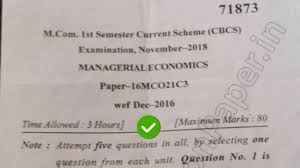 Mcom 1st Sem Question Paper 2018 Mdu Question Paper Question Paper This Or That Questions Previous Year Question Paper
