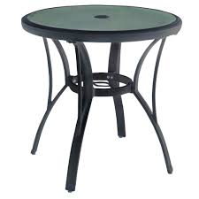 Hampton Bay Commercial Grade Aluminum Brown Round Outdoor Patio Bistro Table Fta60762a The Home Depot Bistro Table Outdoor Round Outdoor Table Patio Furnishings