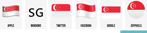 Two equal horizontal bands of red (top) and white; Flag Of Singapore Emoji