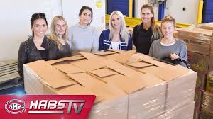 I think my girlfriend @mariepierref25 is as excited as me to wear this jersey!! Habs Wives And Girlfriends Volunteer At Moisson Montreal Youtube