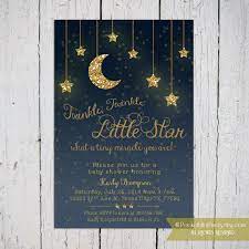 Twinkle Twinkle Little Star Baby Shower Invitation Etsy Star Baby Shower Invitations Baby Shower Invitations Star Baby Shower Theme