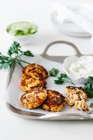 The perfect way to get more omega 3s into your family's diet in a low carb way. Salmon Patties Gluten Free Paleo Downshiftology