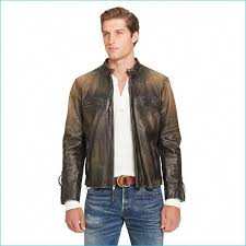 Polo Ralph Lauren Brown Leather Cafe Racer Jacket Leatherjacketsformenbrown Leather Jacket Leather Jacket Men Cafe Racer Jacket