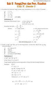 Soal un persamaan kuadrat dan pembahasannya. Soal Matematika Fungsi Kuadrat Helmi Kediris
