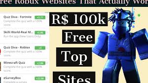 Free Robux Websites That Actually Work 2020 No Human Verification Free Quiz Free Roblox