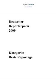 Reportage - Reporter Forum