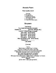 Poem Forms Teacherspayteachers Com Poem Form Bio Poems Poems