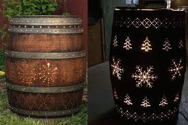 American oak also releases compounds like oak lactones and vanillin at a higher rate than. Wine Whiskey Barrel Holiday Decoration Simplemost