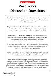 Check spelling or type a new query. Rosa Parks Discussion Questions Primary Ks1 Ks2 Teaching Resource Scholastic