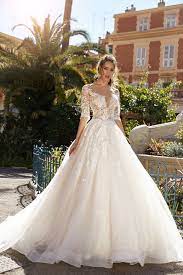 3 4 Sleeve Lace Ball Gown Wedding Dress Kleinfeld Bridal Wedding Dresses Lace Ballgown Ball Gowns Wedding Wedding Dresses Kleinfeld