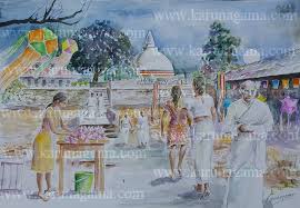 Buddha purnima vesak day buddha with students transparent graphic. Vesak Day In Sri Lanka Karunagama Art Gallery
