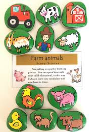 Farm Life Story Stones Farm Animals Farmer Game Countryside Etsy In 2021 Farm Animals Story Stones Stone Farms