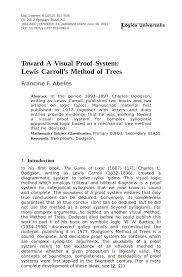 In addition, you will find a set of teaching resources and unique tree templates for students to use so that they can design their own family trees. Pdf Toward A Visual Proof System Lewis Carroll S Method Of Trees