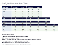 63 Disclosed Badgley Mischka Swimwear Size Chart