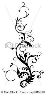 Black And White Flower Vines Clipart Line Art Vines Google Search Filagree Tattoo Flower Vine Tattoos Rose Vine Tattoos