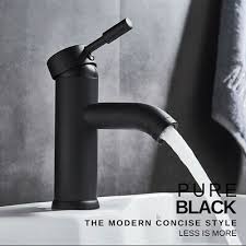matte black bathroom basin faucet