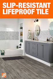 I went with lifeproof floor in our bathrooms for so many reasons. Slip Resistant Lifeproof Tile Bathrooms Remodel Home Home Remodeling