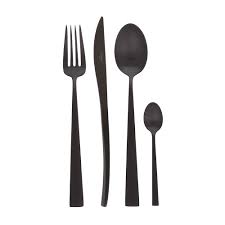 buy cutipol duna matt black cutlery set 75 piece amara ensemble de couverts cuisine couvert