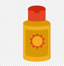 Sunscreen bottle cartoon 1 of 1. Sunscreen Cream Skin Whitening Skin Care Yellow Sunscreen Atmosphere Orange Png Pngegg
