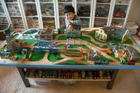 Hape e3766 70 piece railway train table and set toy with battery powered locomotive with removable playmat surface and storage for kids 3 years and up. 10 Best Thomas Train Track Layouts Ideas Train Thomas The Train Thomas