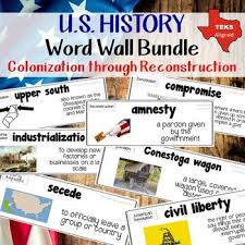 Us History Word Wall Bundle History Word Word Wall Vocabulary Word Walls